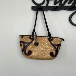 Vintage Marlo Straw Shoulder Bag Purse